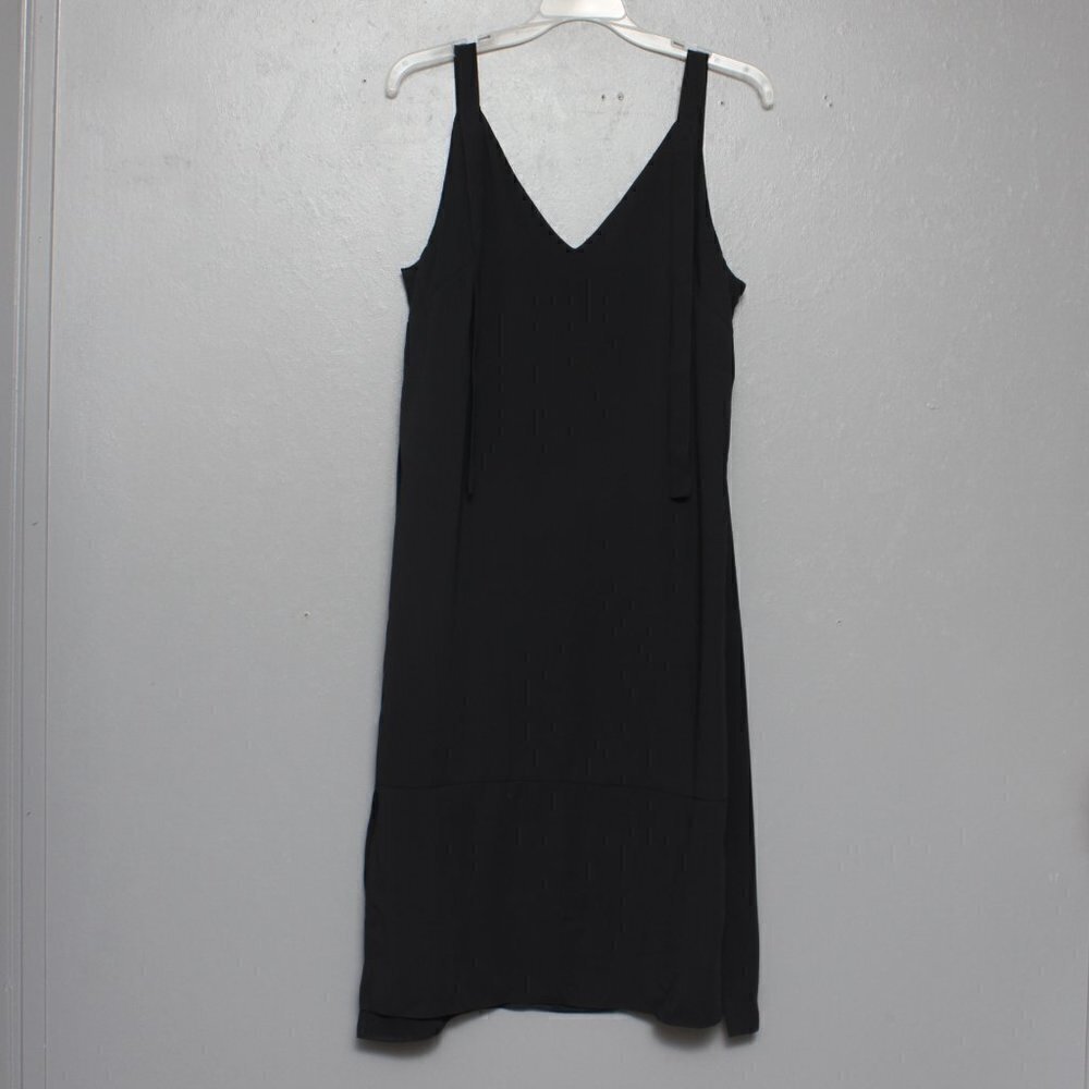 ASOS blue gray strappy tie strap midi neutral monochromatic dress